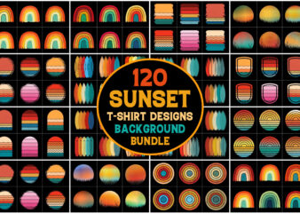 Retro Vintage Sunset Graphic Bundle