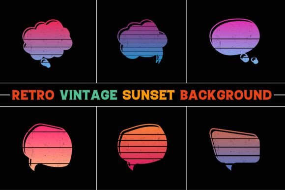 Retro Vintage Sunset Graphic Bundle