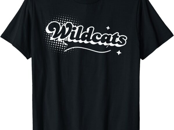 Retro wildcats mascot back to school spirit sport fans game t-shirt