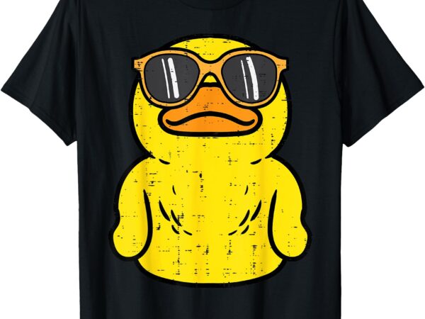 Rubber duck sunglasses cool boys girls kid toddler women men t-shirt