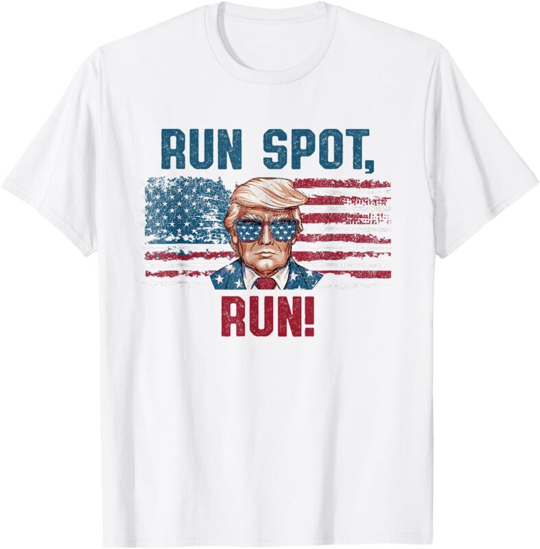 Run Spot Run Funny Donald Trump Debate Quote 2024 Kamala T-Shirt