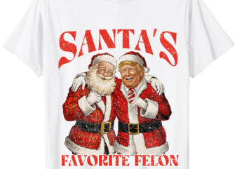 Santa’s Favorite Felon Trump Christmas Funny Christmas 2024 Shirt ltsp t shirt template vector