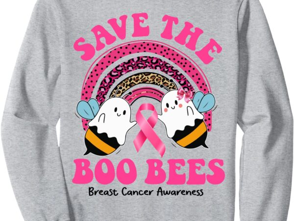 Save the boo bees breast cancer halloween pink ribbon women sweatshirt