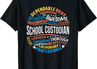 School Custodian Shirts Funny Appreciation Gift T-Shirt