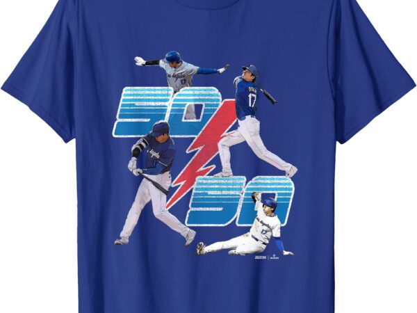 Shohei ohtani los angeles 50_50 club lightning mlb players t-shirt