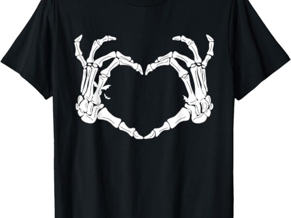 Skeleton hands heart halloween costume women men kids t-shirt