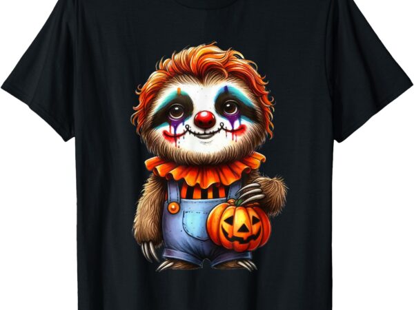 Sloth halloween clown outfit cute kawaii sloth t-shirt