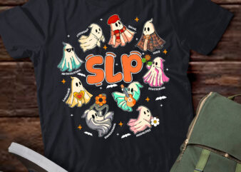 Speech Therapy SLP Ghost Halloween Speech Autumn Shirt ltsp t shirt template vector