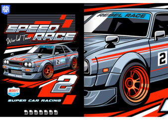 Speed Race World Tour t shirt template vector