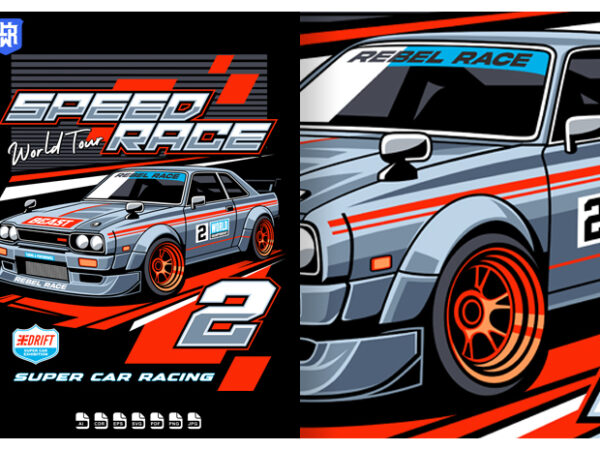 Speed race world tour t shirt template vector