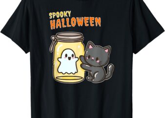 Spooky Happy Halloween Cat T-Shirt