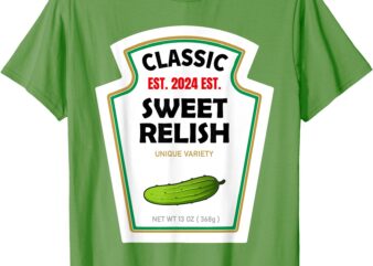 Sweet Relish DIY Halloween Costume Condiment Green Pickle T-Shirt