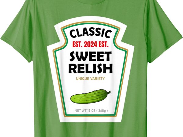 Sweet relish diy halloween costume condiment green pickle t-shirt