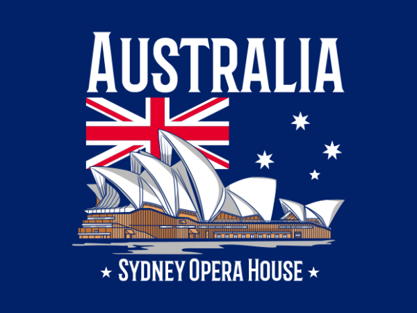 Sydney opera house australia vector illustration