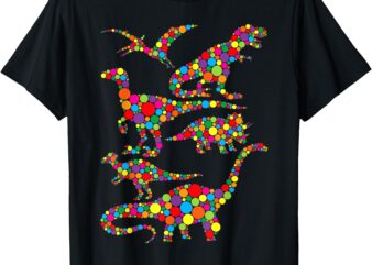 T Rex Dinosaur Lovers Fans Polka Dot Happy Dot Day Boys Kids T-Shirt