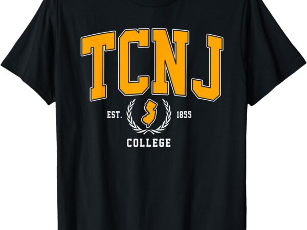 Tcnj the college of new jersey arch design vintage men women t-shirt