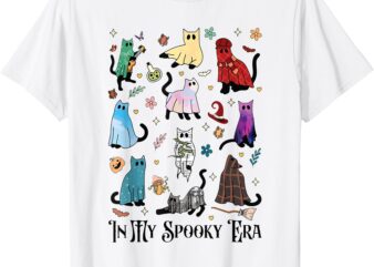 Tay Halloween In My Spooky Era Cute Cat Halloween T-Shirt