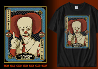 The Dancing Clown t shirt designs for sale