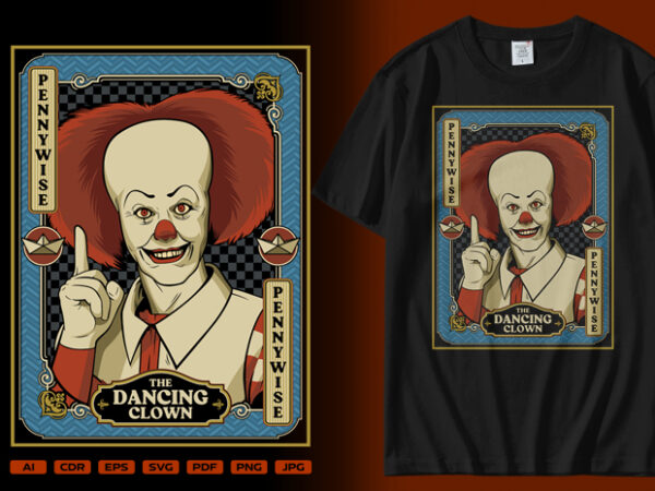 The dancing clown t shirt designs for sale