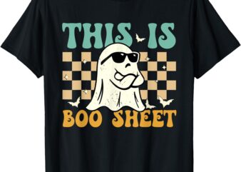 This Is BooSheet Ghost Retro Halloween Costume Men Women T-Shirt