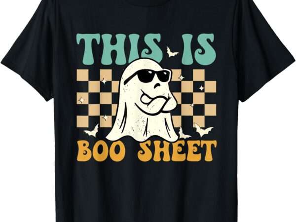 This is boosheet ghost retro halloween costume men women t-shirt