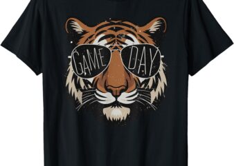 Touchdown American Football Game Day Thanksgiving Tiger Cool T-Shirt