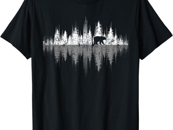 Trees reflection wildlife nature animal bear outdoor forest t-shirt