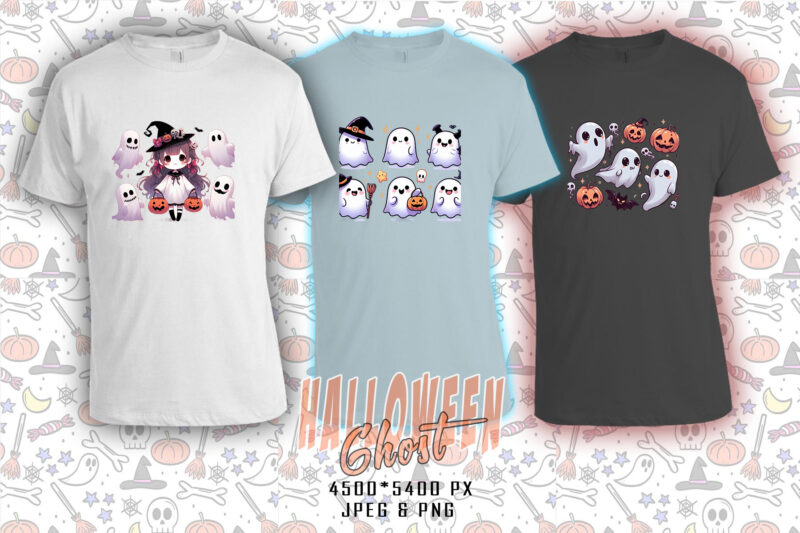 Trendy Mega Bundle Halloween Party with Ghost t-shirt design bundle of 100 design