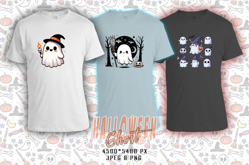 Trendy Mega Bundle Halloween Party with Ghost t-shirt design bundle of 100 design