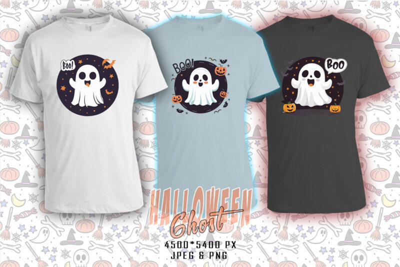 Trendy Mega Bundle Halloween Party with Ghost t-shirt design bundle of 100 design