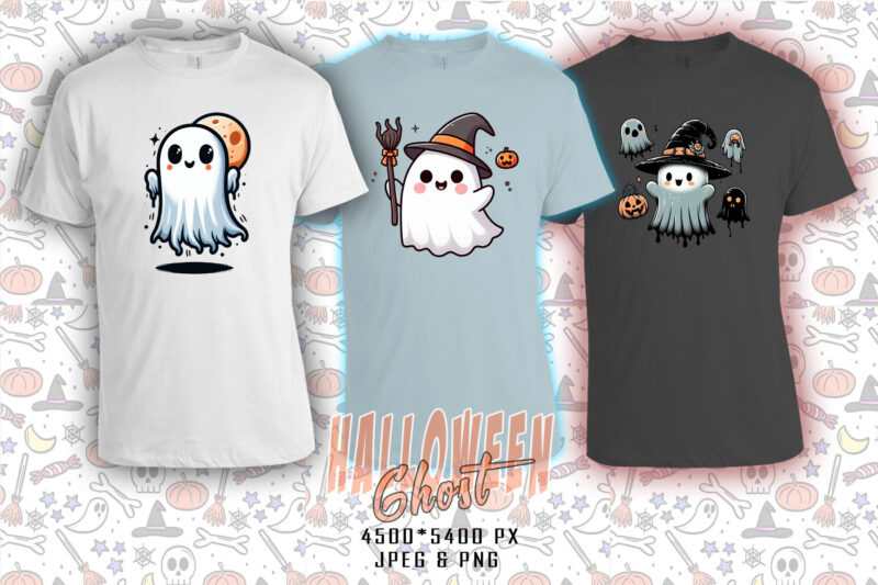 Trendy Mega Bundle Halloween Party with Ghost t-shirt design bundle of 100 design