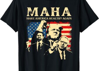 Trump Vance Kennedy MAHA 2024 Funny Trump 45 47 Pro Trump T-Shirt