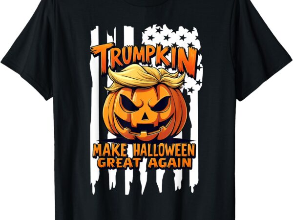 Trumpkin make halloween great again usa flag funny halloween t-shirt