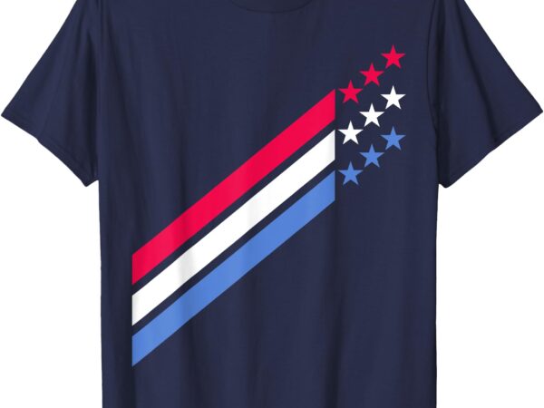 Usa american patriotic red white blue stars & stripes sports t-shirt