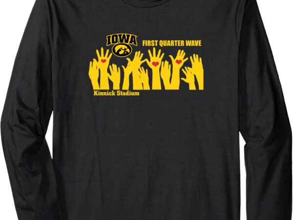 University iowa football first quarter wave, kinnick stadium long sleeve t-shirt