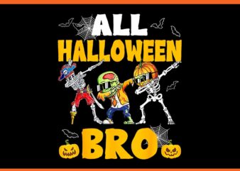 All Halloween Bro Dabbing Skeleton Jack O Lantern PNG