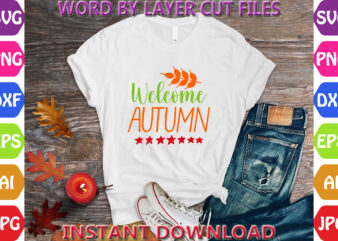 Welcome autumn, Autumn svg bundle, Pumpkin svg bundle, Fall SVG Bundle , Autumn SVG File, Pumpkin SVG File, Seasonal, Cricut, Silhouette t shirt design for sale