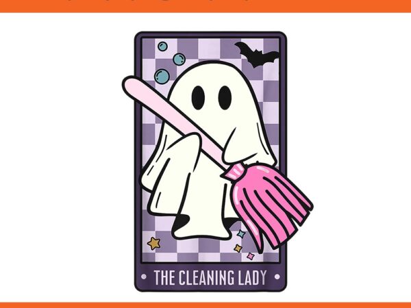 The cleaning lady tarot card halloween png t shirt designs for sale