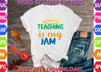 Teaching is My Jam, Hello Back to School svg, First day of School svg, Back to School bundle svg, Bundle of 6 Back to School svg, Back To t shirt designs for sale