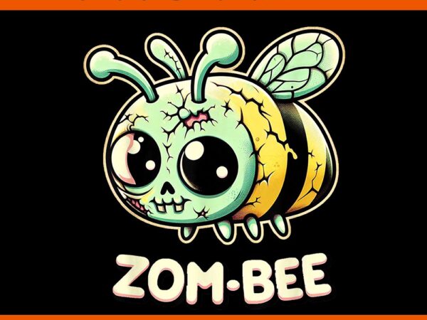 Zom-bee adorably creepy halloween png, zombie bee halloween png t shirt graphic design