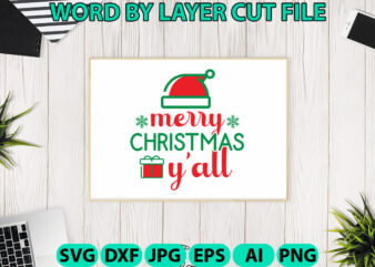 Merry Christmas Y’all2, Christmas SVG, Christmas PNG, Winter svg, Santa SVG, Holiday, Merry Christmas, Christmas Bundle, Funny Christmas Shi t shirt designs for sale