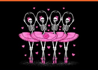 Spooky Ballerina Skeleton Dance Halloween PNG, Skeleton Ballet Halloween PNG