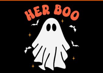 Her Boo Halloween SVG graphic t shirt