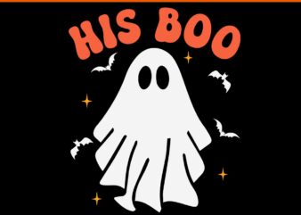 His Boo Halloween SVG graphic t shirt