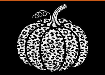 Leopard Print Pumpkin Fall Autumn SVG t shirt vector graphic