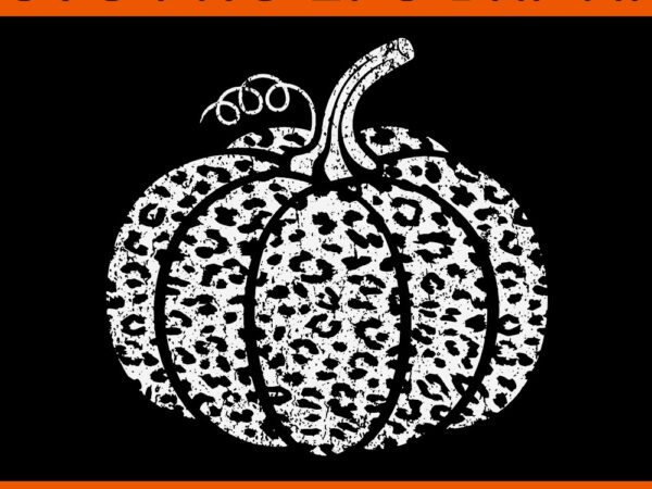 Leopard print pumpkin fall autumn svg t shirt vector graphic