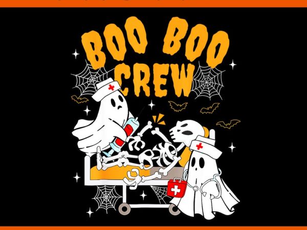 Boo boo crew ghost nurse pediatric halloween png t shirt template