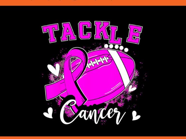 Tackle football pink ribbon breast cancer awareness png t shirt designs for sale