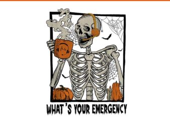 What Your Emergency Dispatcher Halloween Skeleton PNG