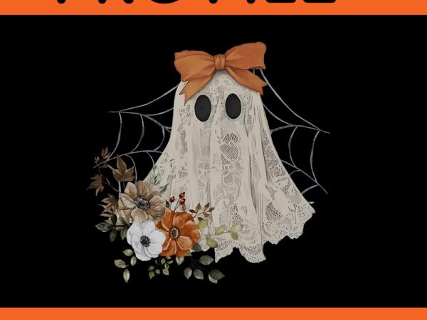 Coquette ghost halloween flower png, ghost spooky lace png t shirt vector file